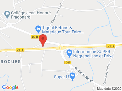 Plan Google Stage recuperation de points à Nègrepelisse proche de Caussade