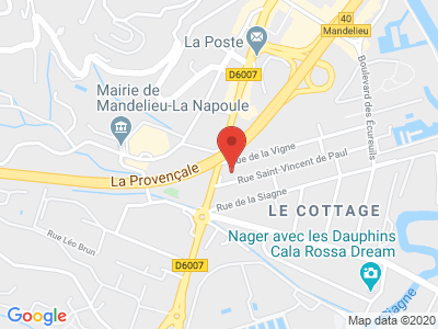 Plan Google Stage recuperation de points à Mandelieu-la-Napoule proche de Cannes