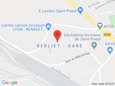 Plan Google Stage recuperation de points à Saint-Priest proche de Pont-Évêque