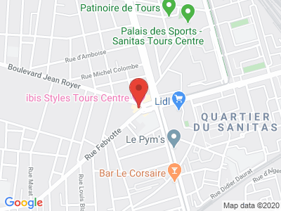 Plan Google Stage recuperation de points à Tours proche de Chambray-lès-Tours