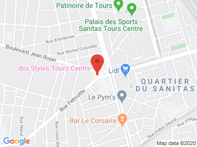 Plan Google Stage recuperation de points à Tours proche de Joué-lès-Tours