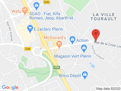 Plan Google Stage recuperation de points à Plérin proche de Saint-Brieuc