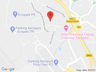 Plan Google Stage recuperation de points à Blagnac proche de Saint-Jory