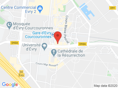 Plan Google Stage recuperation de points à Évry proche de Corbeil-Essonnes