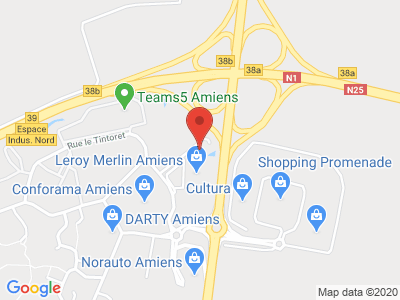 Plan Google Stage recuperation de points à Amiens proche de Longueau