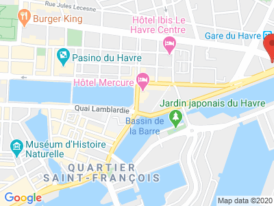 Plan Google Stage recuperation de points à Le Havre proche de Deauville
