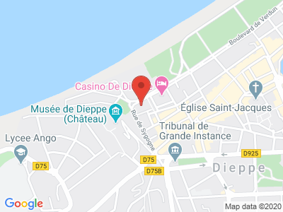 Plan Google Stage recuperation de points à Dieppe proche de Gamaches