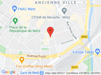Plan Google Stage recuperation de points à Metz proche de Woippy
