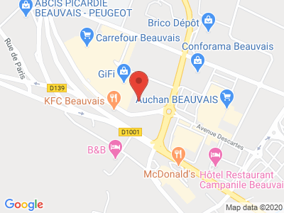 Plan Google Stage recuperation de points à Beauvais proche de Gournay-en-Bray