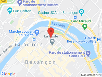Plan Google Stage recuperation de points à Besançon proche de Dole