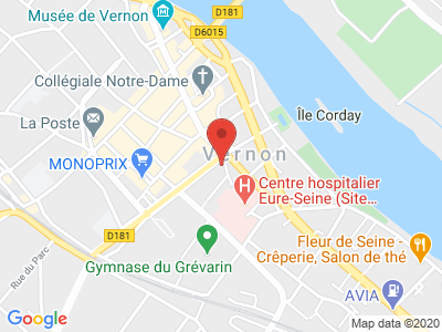 Plan Google Stage recuperation de points à Vernon proche de Mantes-la-Jolie