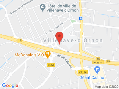 Plan Google Stage recuperation de points à Villenave-d'Ornon proche de Brède