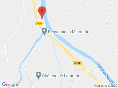 Plan Google Stage recuperation de points à Moumour proche de Oloron-Sainte-Marie
