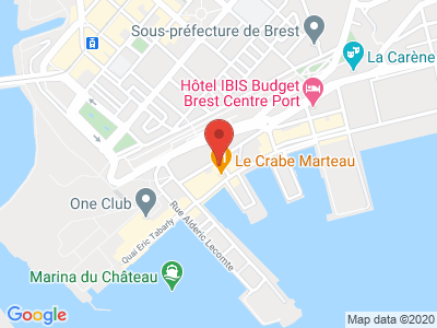 Plan Google Stage recuperation de points à Brest proche de Saint-Divy