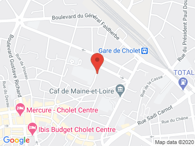 Plan Google Stage recuperation de points à Cholet proche de Les Herbiers