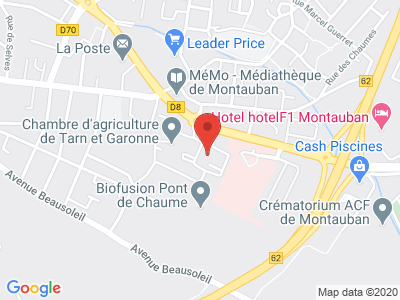 Plan Google Stage recuperation de points à Montauban proche de Nègrepelisse