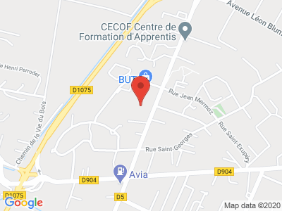 Plan Google Stage recuperation de points à Ambérieu-en-Bugey proche de Péronnas