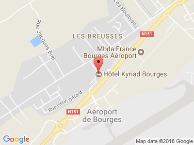 Plan Google Stage recuperation de points à Bourges proche de Saint-Doulchard