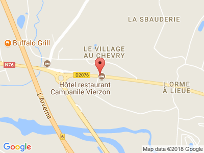 Plan Google Stage recuperation de points à Vierzon proche de Châteauroux
