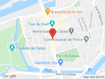 Plan Google Stage recuperation de points à Calais proche de Saint-Omer