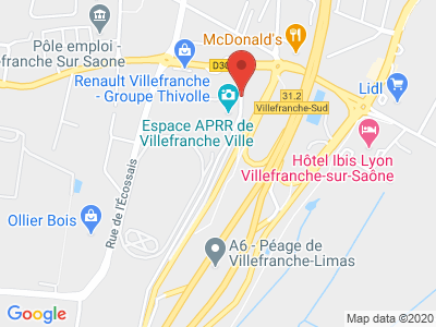 Plan Google Stage recuperation de points à Limas proche de Villefranche-sur-Saône