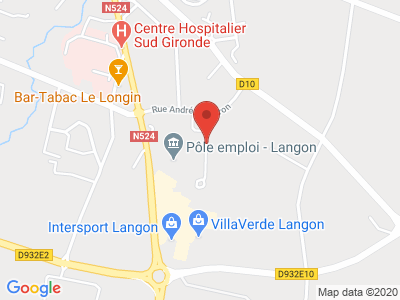Plan Google Stage recuperation de points à Langon proche de Saint-Macaire