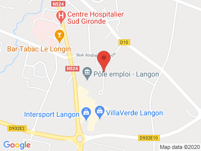 Plan Google Stage recuperation de points à Langon proche de Gironde-sur-Dropt