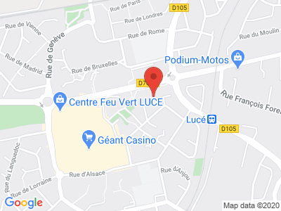 Plan Google Stage recuperation de points à Lucé proche de Chartres