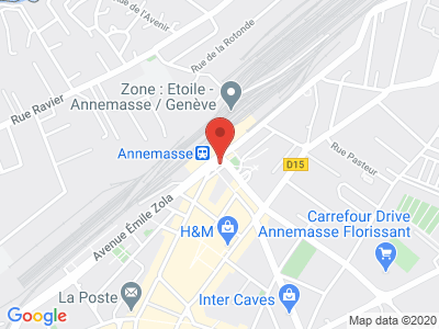 Plan Google Stage recuperation de points à Annemasse proche de Saint-Pierre-en-Faucigny
