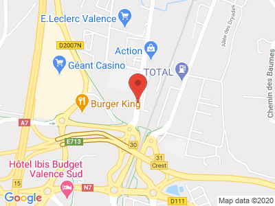 Plan Google Stage recuperation de points à Valence proche de Montélimar
