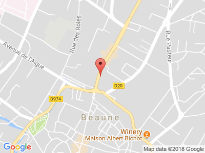 Plan Google Stage recuperation de points à Beaune proche de Chalon-sur-Saône