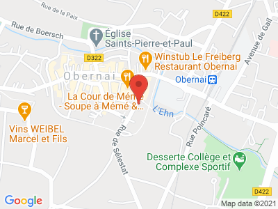 Plan Google Stage recuperation de points à Obernai proche de Sarrebourg