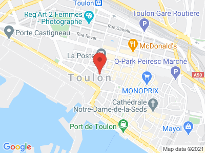 Plan Google Stage recuperation de points à Toulon proche de La Seyne-sur-Mer