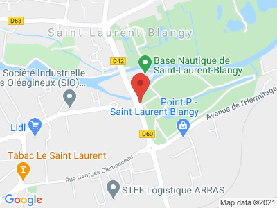 Plan Google Stage recuperation de points à Saint-Laurent-Blangy proche de Arras