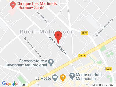 Plan Google Stage recuperation de points à Rueil-Malmaison proche de Montesson