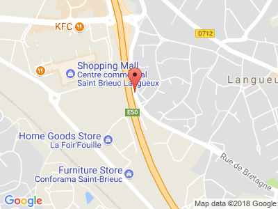 Plan Google Stage recuperation de points à Langueux proche de Saint-Brieuc