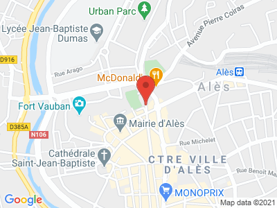 Plan Google Stage recuperation de points à Alès proche de Mende