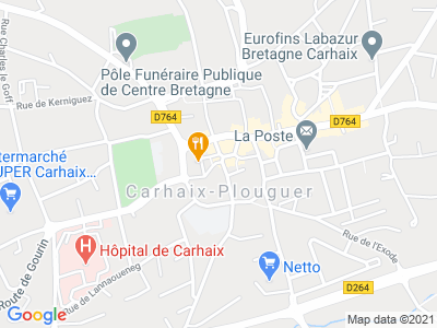 Plan Google Stage recuperation de points à Carhaix-Plouguer proche de Saint-Renan