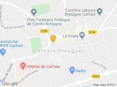 Plan Google Stage recuperation de points à Carhaix-Plouguer proche de Morlaix