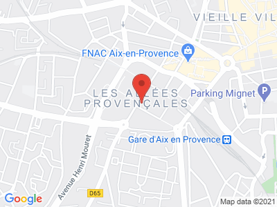 Plan Google Stage recuperation de points à Aix-en-Provence proche de Vitrolles