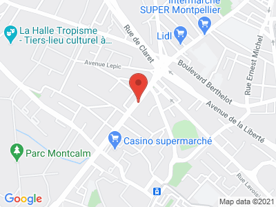 Plan Google Stage recuperation de points à Montpellier proche de Saint-Jean-de-Védas