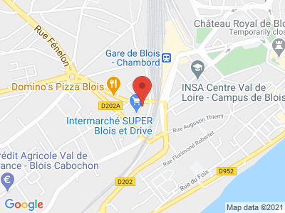 Plan Google Stage recuperation de points à Blois proche de Vendôme