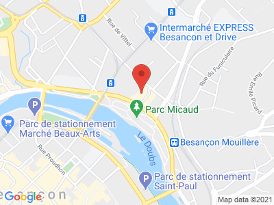 Plan Google Stage recuperation de points à Besançon proche de Pontarlier