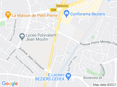 Plan Google Stage recuperation de points à Béziers proche de Villeneuve-lès-Béziers