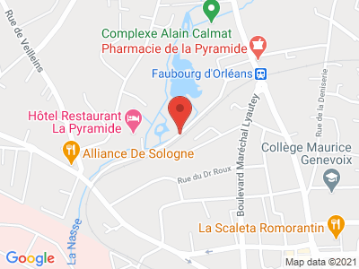 Plan Google Stage recuperation de points à Romorantin-Lanthenay