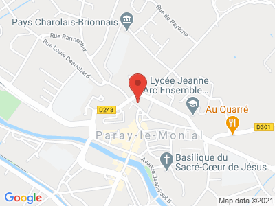 Plan Google Stage recuperation de points à Paray-le-Monial proche de Montceau-les-Mines