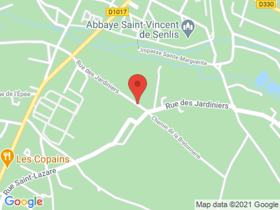 Plan Google Stage recuperation de points à Senlis proche de Monchy-Saint-Éloi