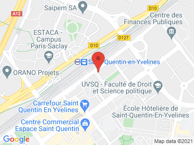 Plan Google Stage recuperation de points à Montigny-le-Bretonneux proche de Versailles