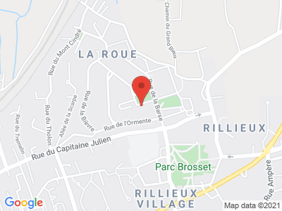 Plan Google Stage recuperation de points à Rillieux-la-Pape proche de Villefranche-sur-Saône