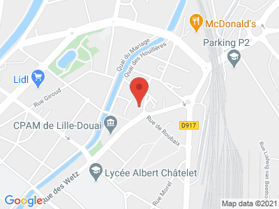 Plan Google Stage recuperation de points à Douai proche de Fontaine-Notre-Dame